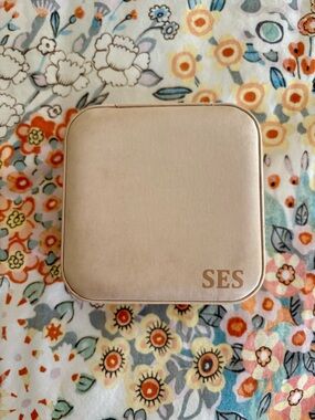 SES Gold Compact Jewelry or Trinket Box